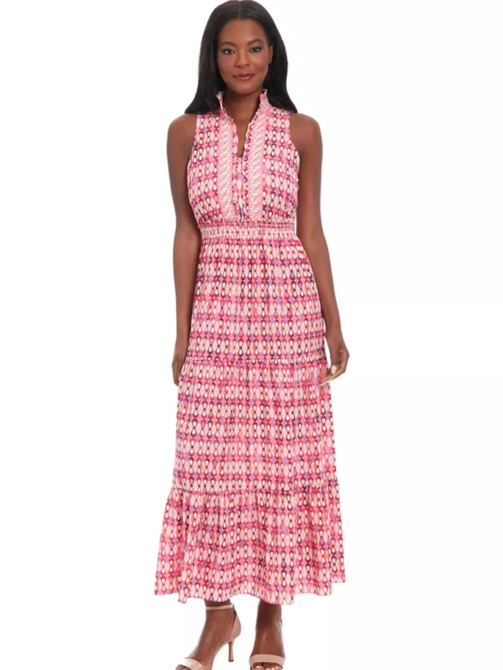 MAGGY LONDON | Brooke Tear Drop Print Sleeveless Maxi Dress